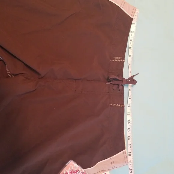 NWT QUICKSILVER brown beige yellow SWIM TRUNK Neofly men size 38 - Picture 14 of 17